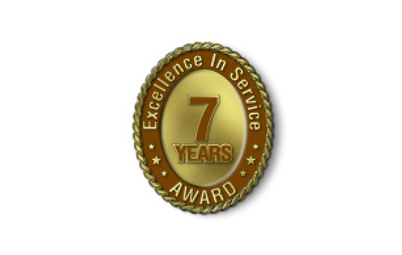 Excellence in Service - 7 Year Award